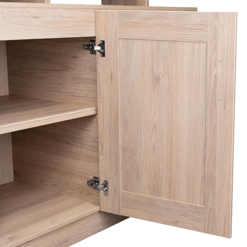 Barra de Cocina Solna Rovere y Blanco