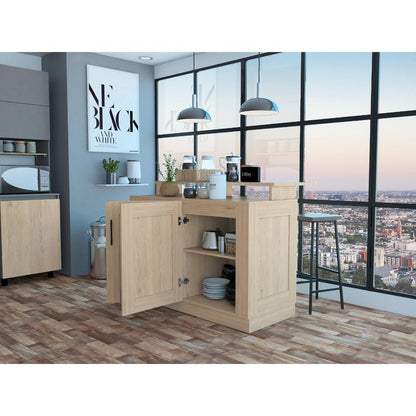 Barra de Cocina Solna Rovere y Blanco