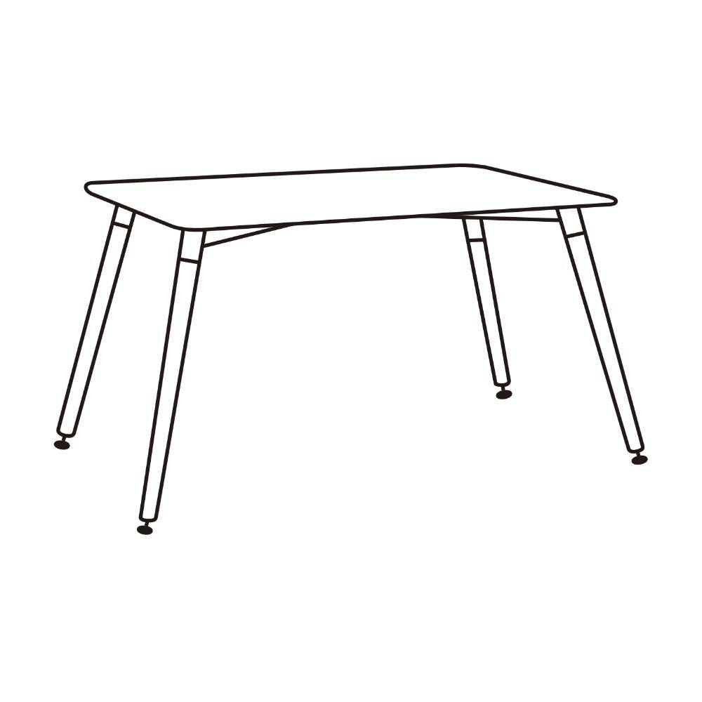 Mesa de Comedor BM Negro y Duna 6 Puestos