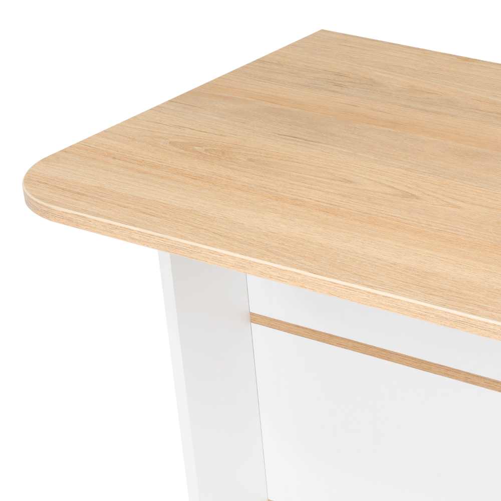 Barra de Cocina Zentauri Blanco y Rovere
