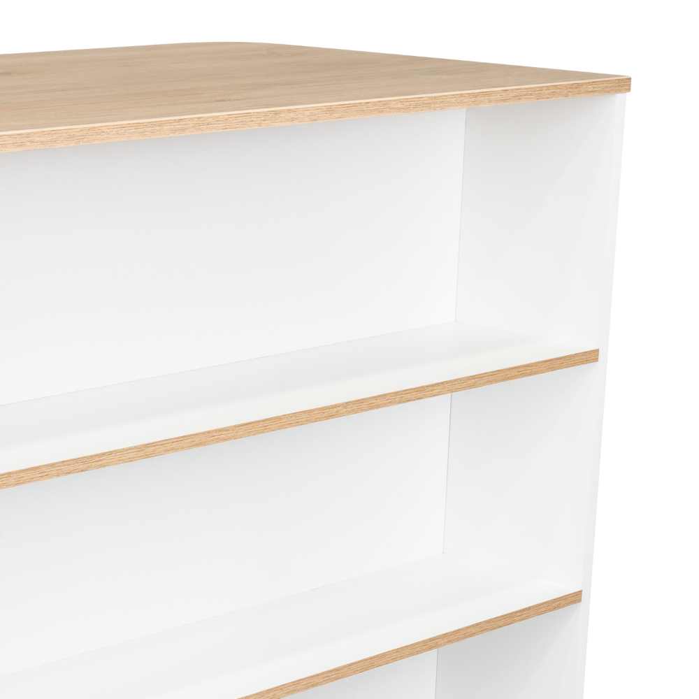Barra de Cocina Zentauri Blanco y Rovere