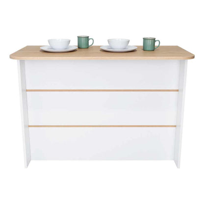 Barra de Cocina Zentauri Blanco y Rovere