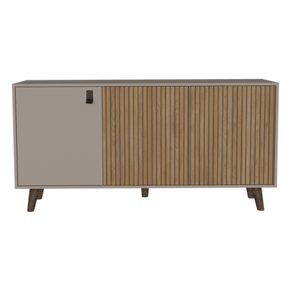 Mesa Auxiliar Mirabella, Cocoa, con Dos Puertas Abatibles y Amplio espacio para Ubicar Objetos - VIRTUAL MUEBLES
