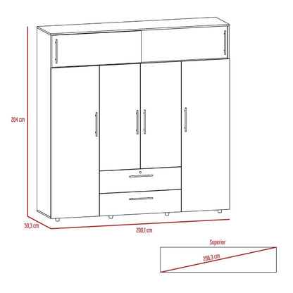 Closet Salerno Cobre y Blanco