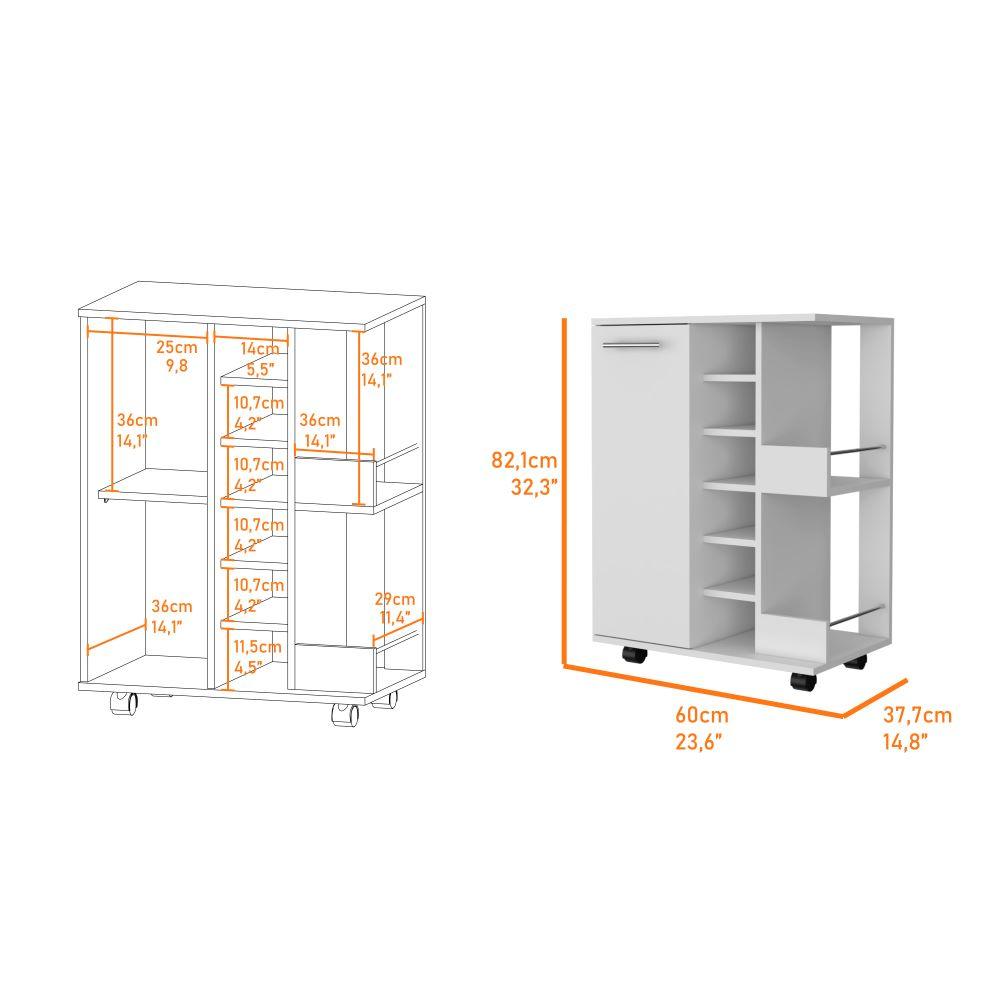 Bar Erin Color Blanco Nevado Para Sala.