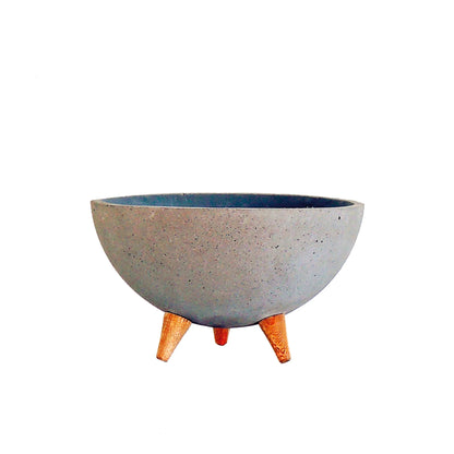 Bowl Patas Cemento Gris Concrete