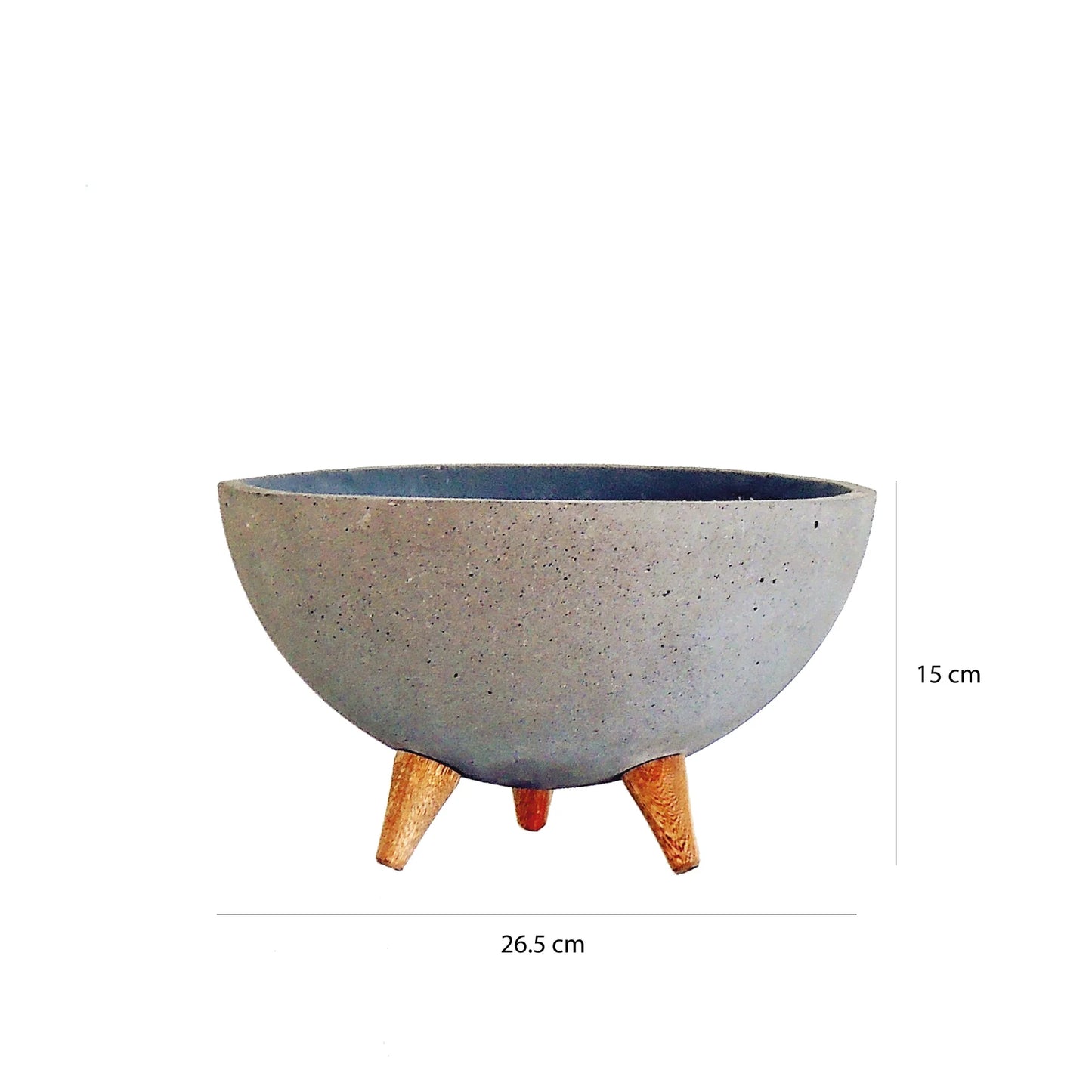 Bowl Patas Cemento Gris Concrete