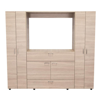 Closet Manila Bardolino y Blanco con espacio Para TV de 46"