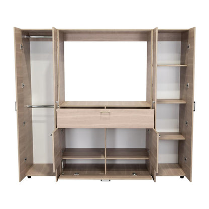 Closet Manila Bardolino y Blanco con espacio Para TV de 46"