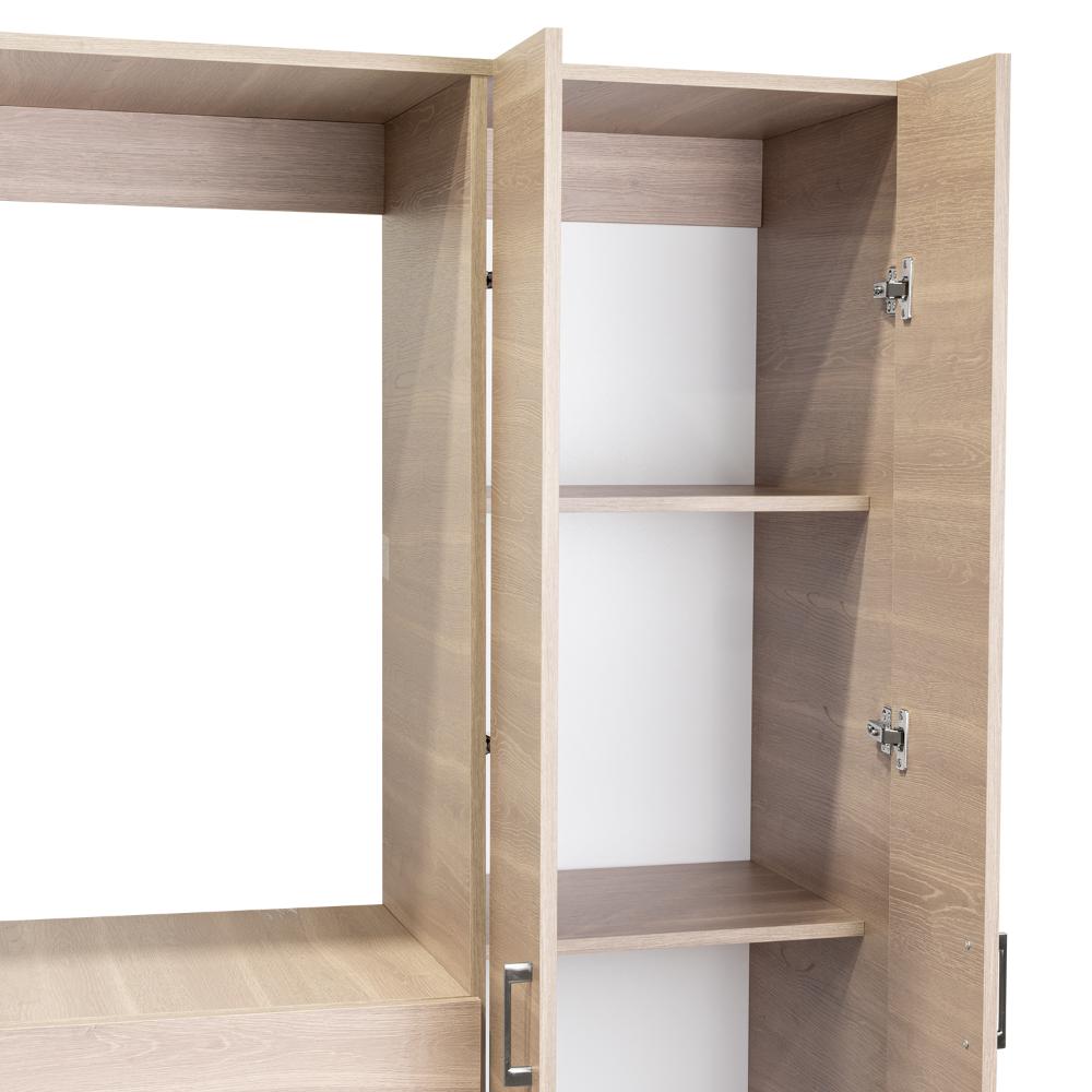 Closet Manila Bardolino y Blanco con espacio Para TV de 46"
