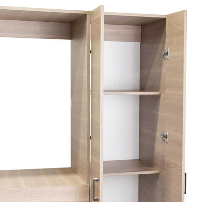 Closet Manila Bardolino y Blanco con espacio Para TV de 46"