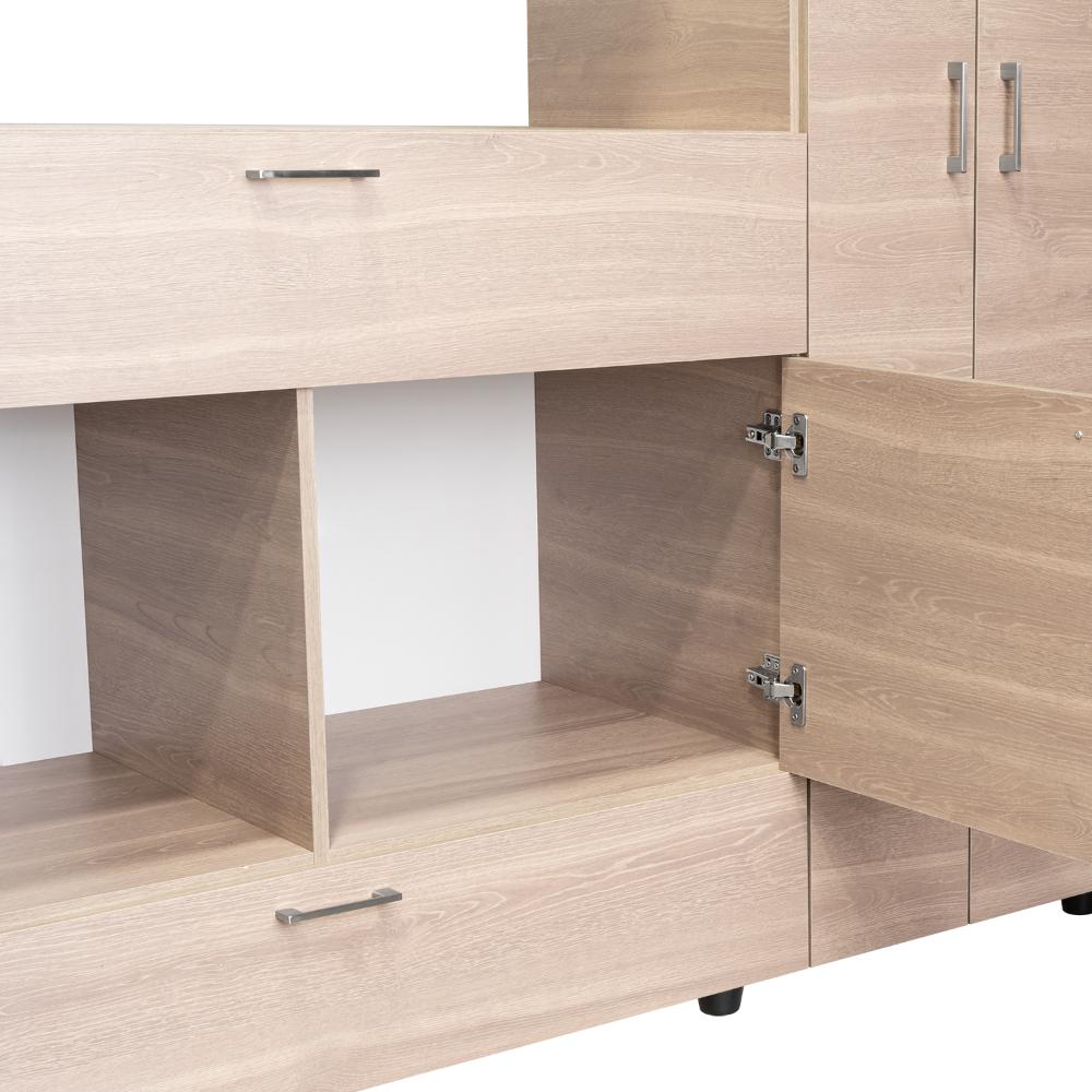 Closet Manila Bardolino y Blanco con espacio Para TV de 46"