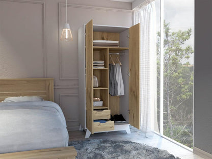 Closet Z81 Lussano 180  Blanco y Duna