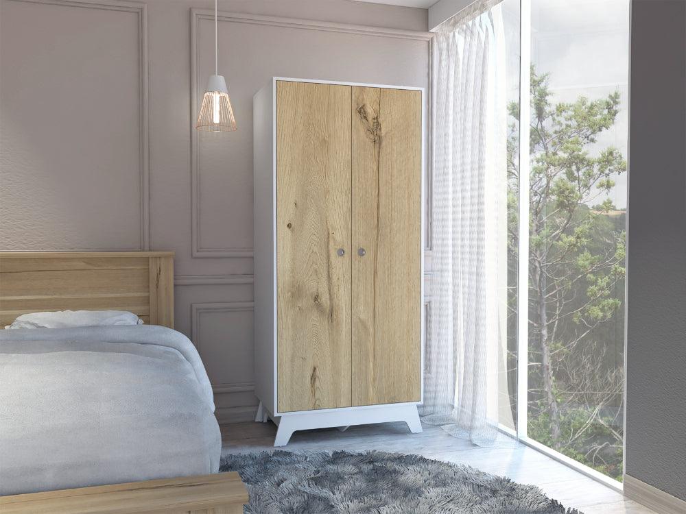 Closet Z81 Lussano 180  Blanco y Duna