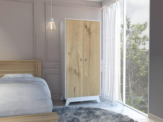 Closet Z81 Lussano 180  Blanco y Duna