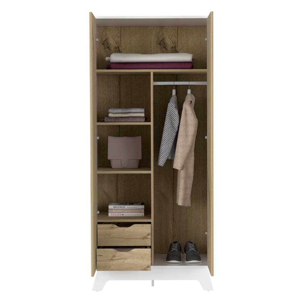 Closet Z81 Lussano 180  Blanco y Duna