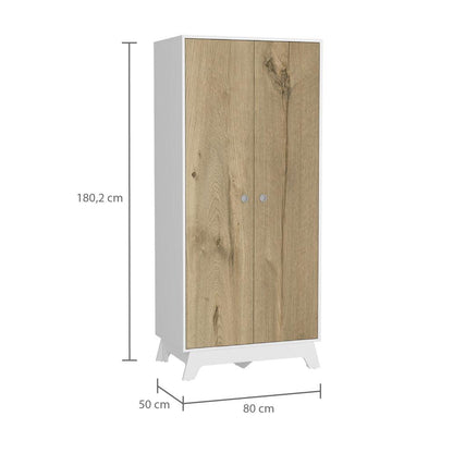 Closet Z81 Lussano 180  Blanco y Duna
