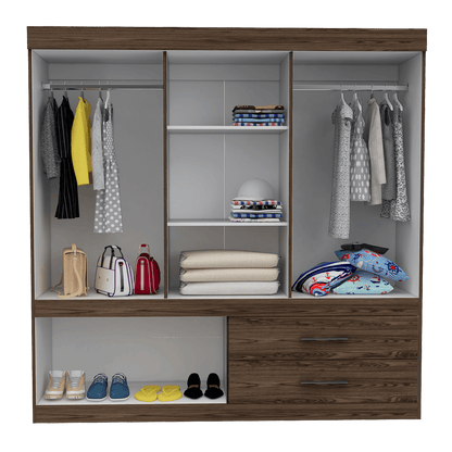 Closet Allegro color Chocolate y Blanco para Habitación.