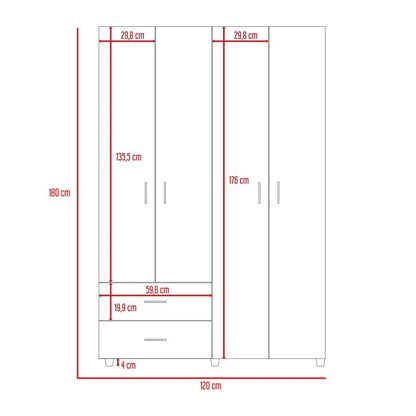 Closet Tiviani Blanco y Rovere
