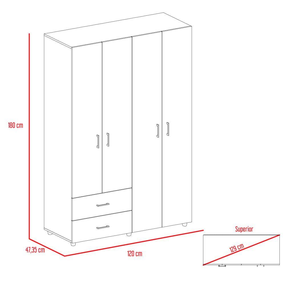 Closet Tiviani Blanco y Rovere