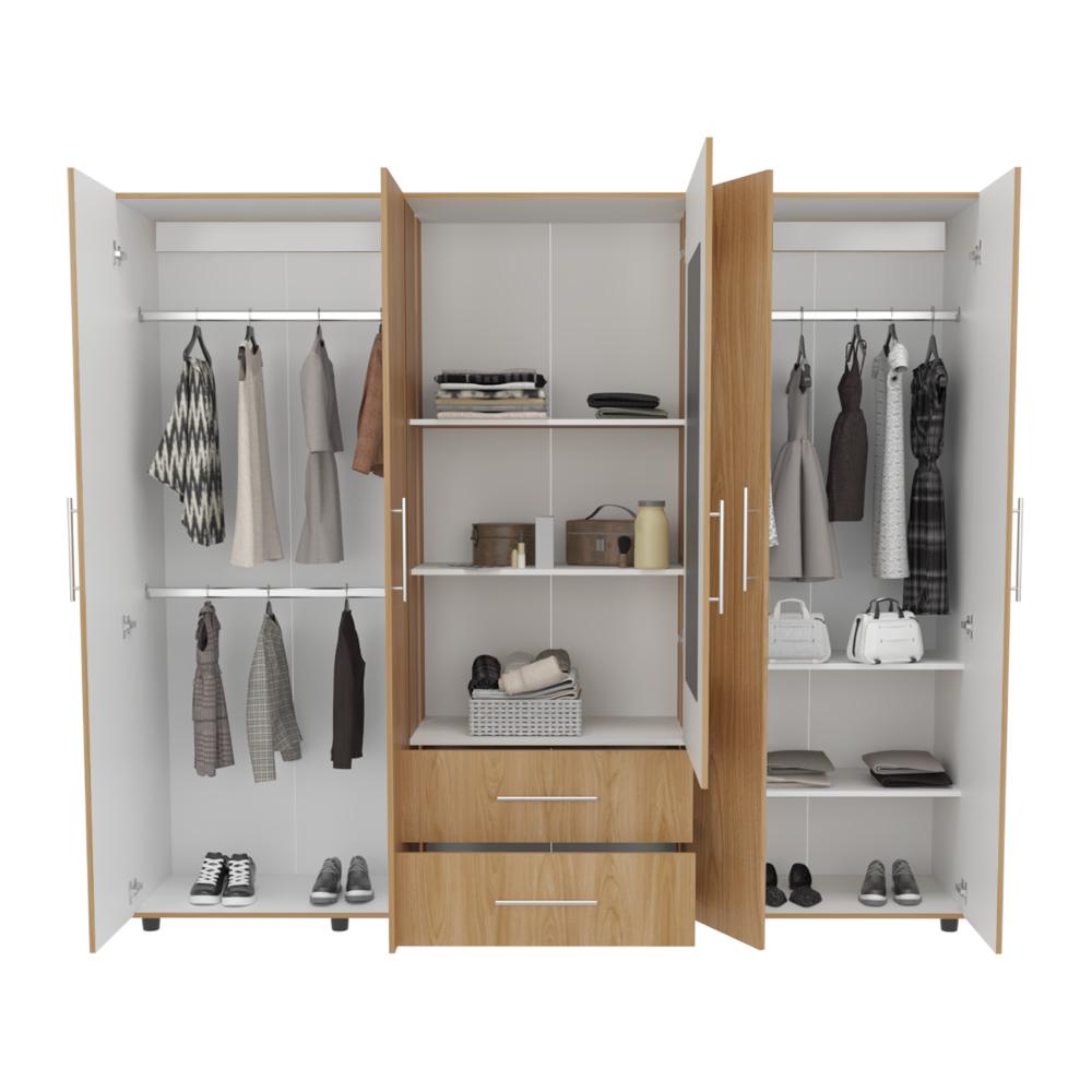 Closet Bigaf Espejo  Fresno Eu Blanco Mqz
