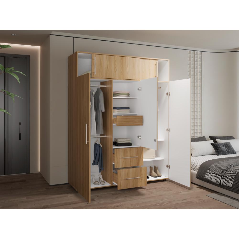 Closet Montano 160 Fresno Europeo y Blanco