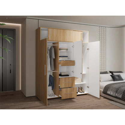 Closet Montano 160 Fresno Europeo y Blanco