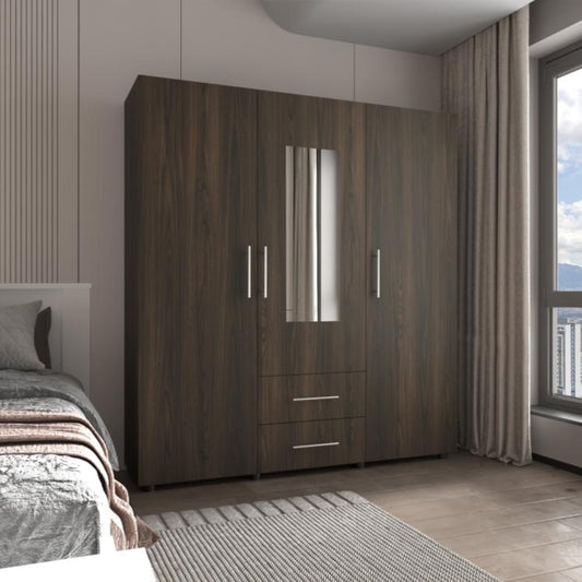 Closet Grays, Nogal y Wengue, puerta con Espejo