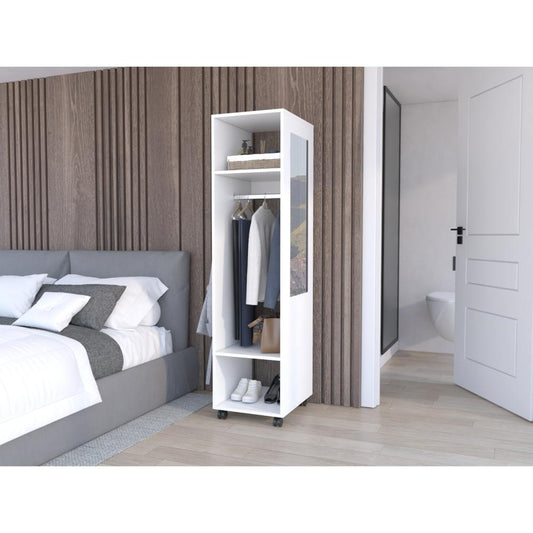 Closet Ropero con Espejo Custer  Blanco