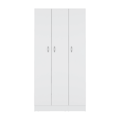 Closet Orbe, Blanco Duqueza, con dos cajones, cuatro entrepaños y tubo cromado ZF - VIRTUAL MUEBLES