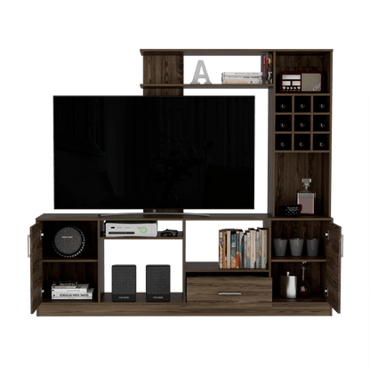 Mesa para TV Ascher color Chocolate para Sala.