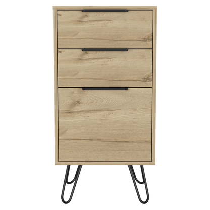 Organizador Ali, Café Claro, con 3 Cajones y Amplio Espacio de Almacenamiento ZF - VIRTUAL MUEBLES