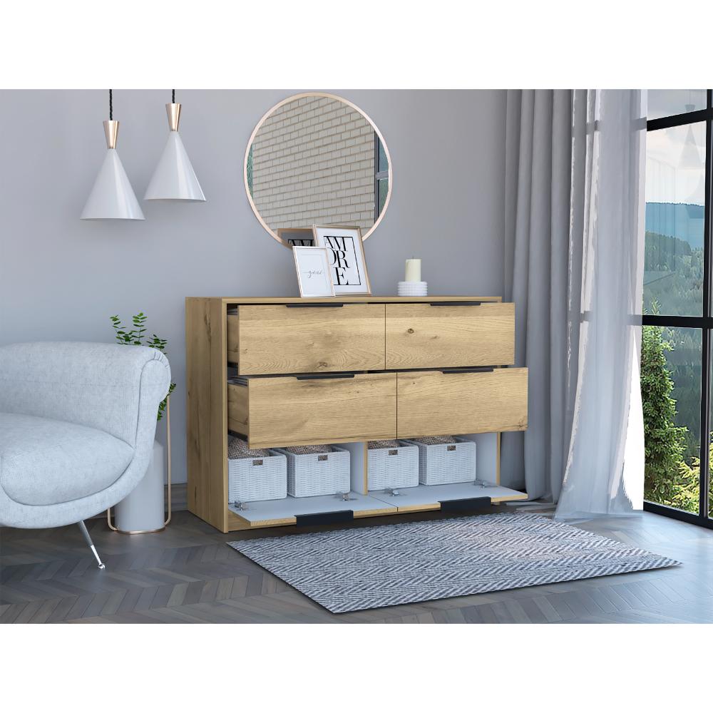 Organizador Treviso Duna y Blanco Cuatro Cajones