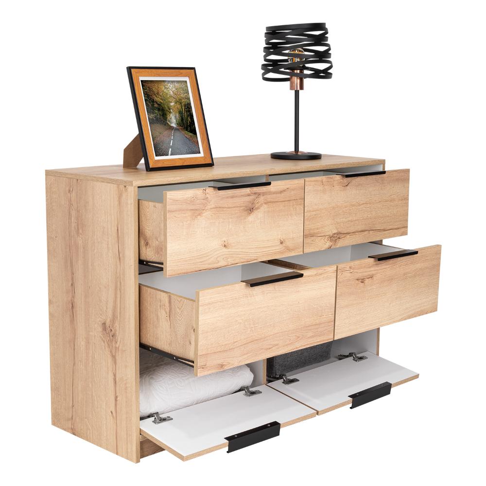 Organizador Treviso Duna y Blanco Cuatro Cajones