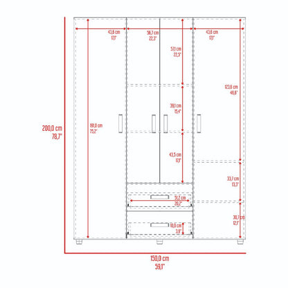 Closet Palermo  Niebla Blanco