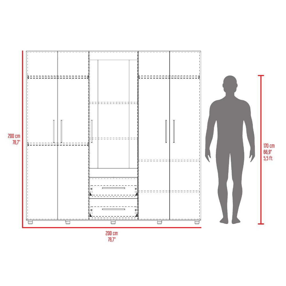 Closet Bigaf Espejo  Milan Wengue