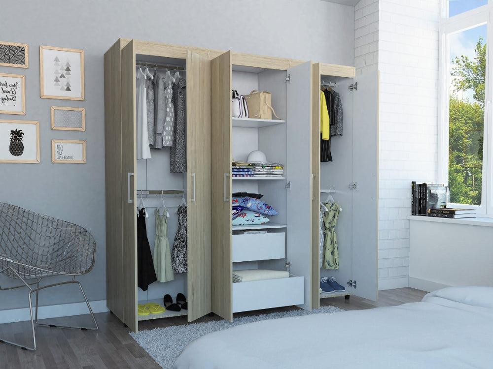 Closet Amatista Blanco y Rovere
