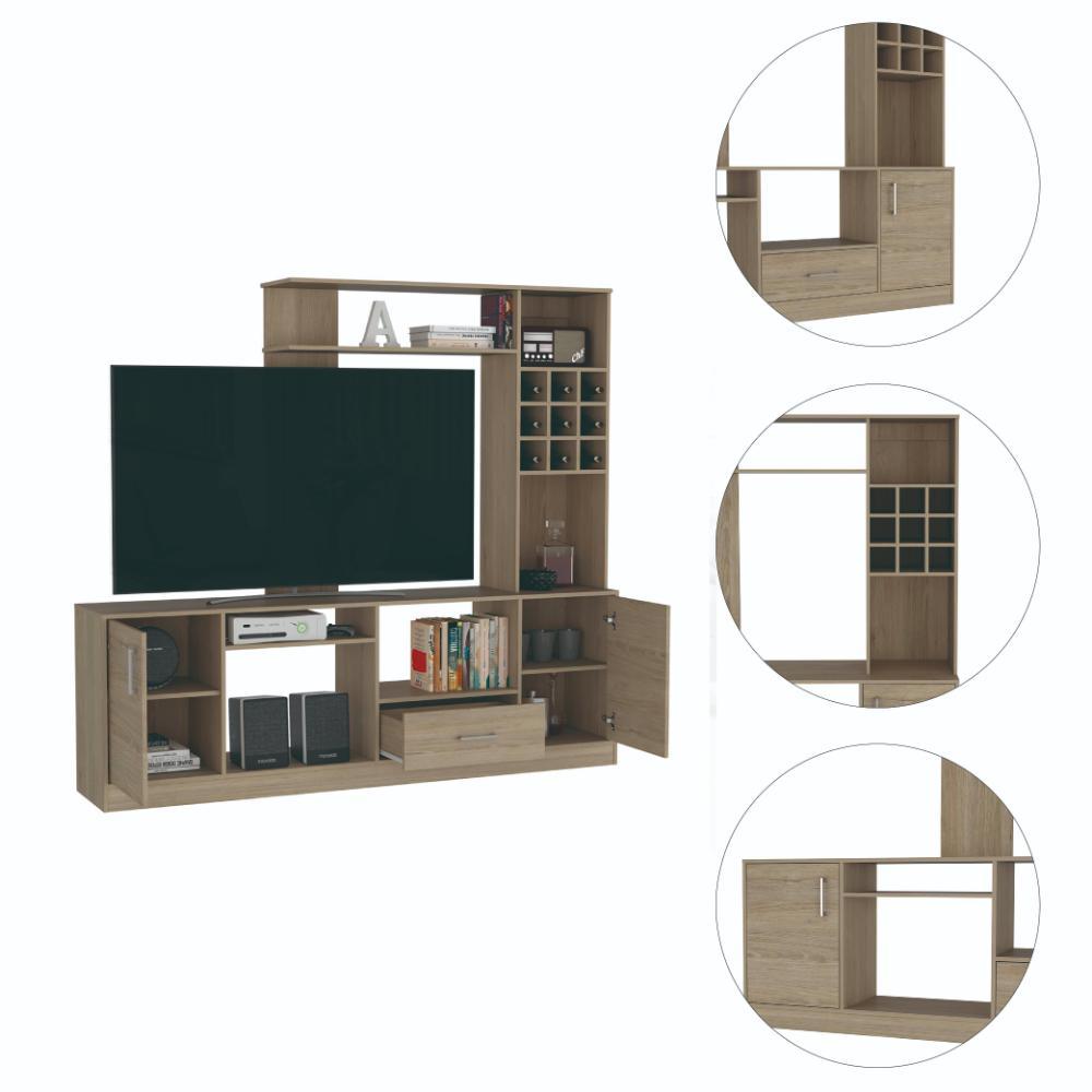 Mesa para TV Cassano Rovere y Blanco, para tv de 60''