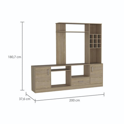 Mesa para TV Cassano Rovere y Blanco, para tv de 60''