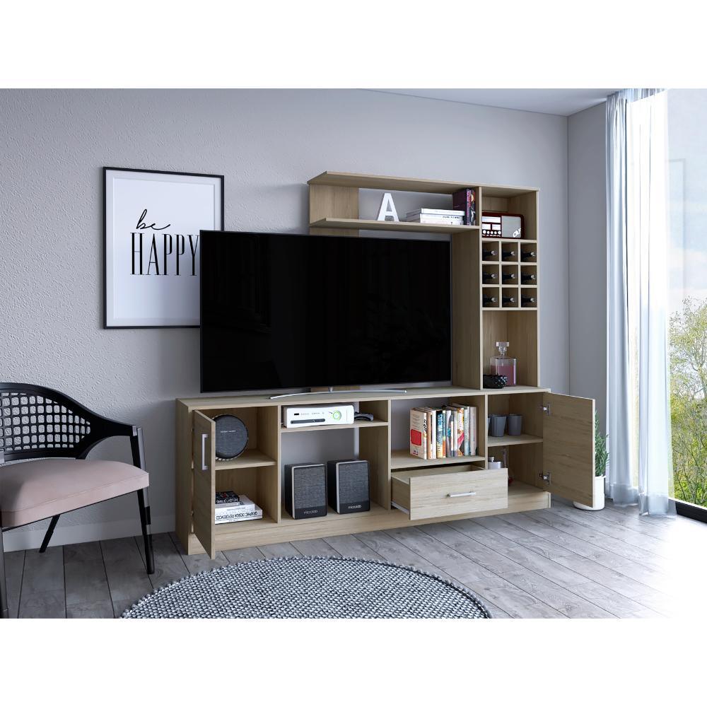 Mesa para TV Cassano Rovere y Blanco, para tv de 60''