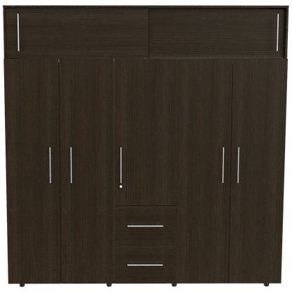 Closet Montano color Wengue y Negro para Habitación.
