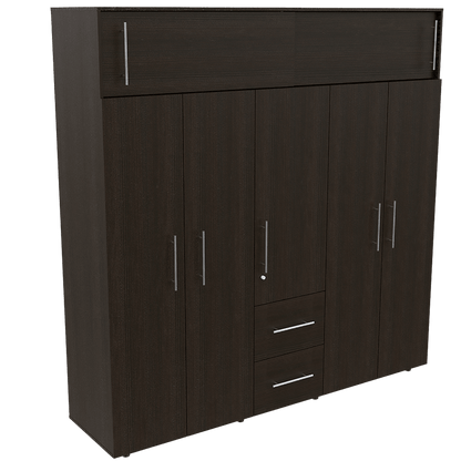 Closet Montano color Wengue y Negro para Habitación.