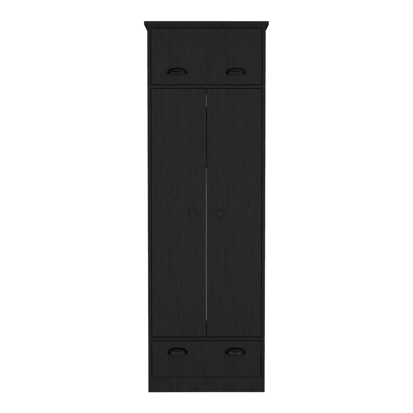 Closet Denis, Wengue, con dos puertas batientes y dos cajones ZF - VIRTUAL MUEBLES