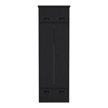 Closet Denis, Wengue, con dos puertas batientes y dos cajones ZF - VIRTUAL MUEBLES