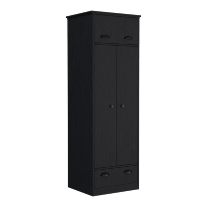 Closet Denis, Wengue, con dos puertas batientes y dos cajones ZF - VIRTUAL MUEBLES