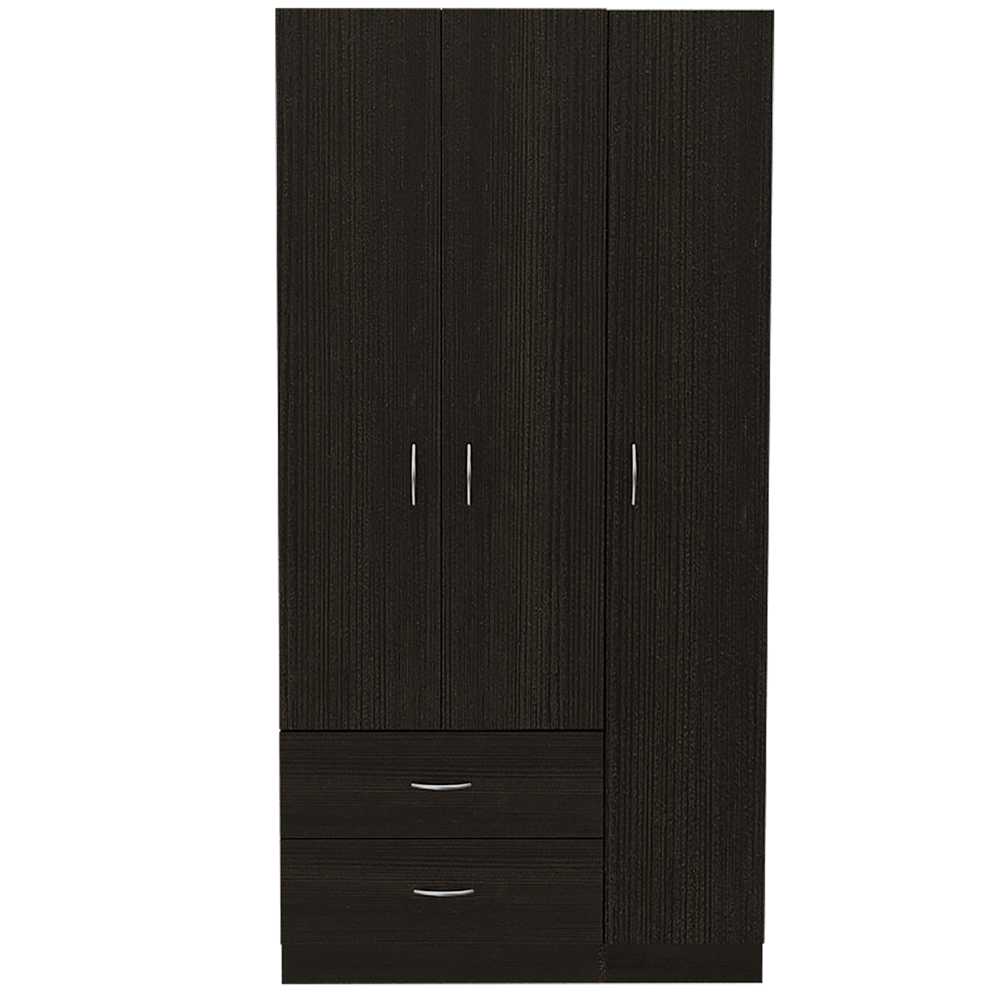 Closet América, Wengue, con Variedad de Entrepaños y Tubo para Colgar Ropa - VIRTUAL MUEBLES
