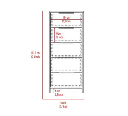 Organizador Wesley color Miel y Blanco para Habitación.
