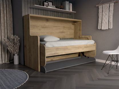 Cama Escritorio Multifuncional Kentme Macadamia y Plata