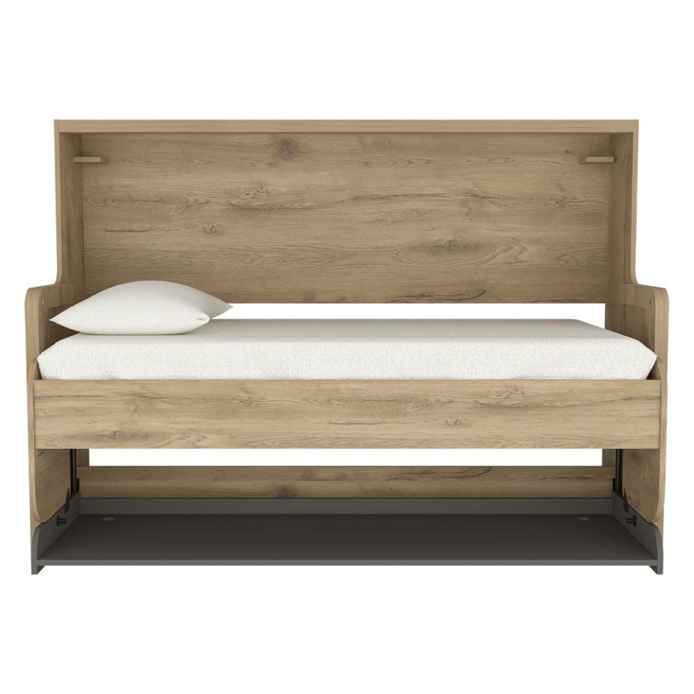 Cama Escritorio Multifuncional Kentme Macadamia y Plata