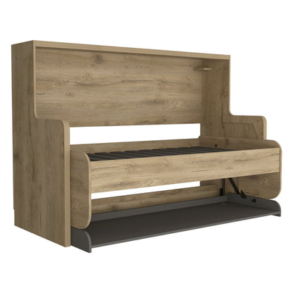 Cama Escritorio Multifuncional Kentme Macadamia y Plata